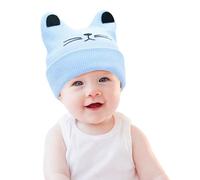 Balakaka Bonnet Bebe 0-8 Mois,Bonnets d'hiver pour bébé Garçon Filles Chapeaux tricotés,Chapeau Bonnet Enfant Hiver Bébé Épais Chaud Bonnet Tricoté,Bleu Ciel