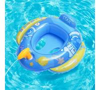 Balakaka Bouée de Natation pour Bébé 70×75 cm, Bouée Bébé avec Siège de Sécurité & Pistolet à Eau, Anneau de Natation Gonflab pour Enfants de 1-5 Ans