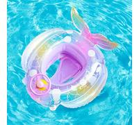 Balakaka Bouée de Natation pour Bébé 70×75 cm, Bouée Bébé avec Siège de Sécurité & Volant, Anneau de Natation Gonflab pour Enfants de 1-5 Ans