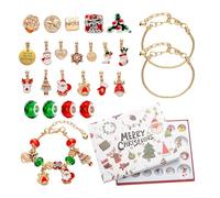 Balakaka Calendrier de l'Avent Bijoux 2025 Fille, Calendrier de Noël ado Fille Charms Création Kit Cadeaux, Jours Charms Bracelet Kit Fabrication Creation Bijoux Enfants 5-12 Ans