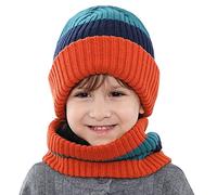 Balakaka Chapeau Bonnet Enfant Hiver Bébé Ensemble Bonnet et Echarpe Tricot Enfant Crochet Beanie Chapeau pour 1-8 Ans Garçons Filles 2 en 1 Bonnet Chaud écharpe Ensemble Hiver Tricoter Pompon