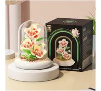 Balakaka Construction Bouquet Fleurs Construction Bouquet Fleurs, Kit de Construction de Bouquet de Fleurs avec éclairage LED, Cadeau de Jouet pour Femmes Petites Amies épouses