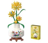Balakaka Ensemble de Construction de Bouquet de Fleurs avec Vase, Fleurs de Construction Décoration Maison, Jeu de Construction Cadeau Créatif DIY pour Adultes Enfants 6+