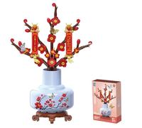 Balakaka Ensemble de Construction de Bouquet de Fleurs avec Vase, Fleurs de Construction Décoration Maison, Jeu de Construction Cadeau Créatif DIY pour Adultes Enfants 6+