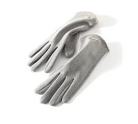 Balakaka Gants d'hiver Chauds pour Femme, Gants de Travail Cadeau Femme Confortables Chauds et Compatibles Écrans Tactiles, pour la Conduite L'équitation la Course à Pied Le Shopping,Gris