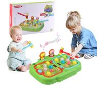 Balakaka Jeu de Taupe avec Affichage de Score, Machine de Jeu Taupe avec 2 Marteaux, Jouet de Whack Jeux Montessori pour Enfants de 3+ Ans