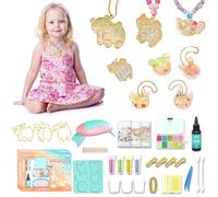 Balakaka Kit Fabrication de Bijoux pour Filles, Kit Fabrication Collier DIY Pendentif Collier Bracelet Avec de la colle UV lumière UV, Art Crafts pour Enfants Cadeau Fille 8+