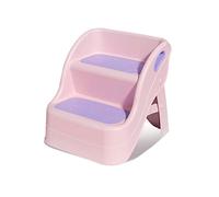 Balakaka Marche Pied Enfant à Partir de 1 an, Tabouret en Deux étapes pour Enfants Surface Antidérapante, Tabouret en Plastique pour Enfants pour Salle de Bain, Salon, Rose-Mauve