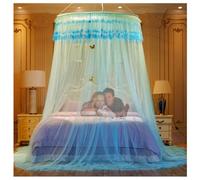 Balakaka Moustiquaire de Lit Hauteur 3 Mètres, Grande Romantique Moustiquaire en Dôme pour Lits Simples et Doubles, Anti-Moustique Moustiquaire à Mailles Serrées Couverture 12,5 m, Vert Aquatique