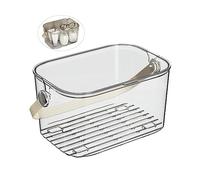 Balakaka Panier De Douche Portable 8L - Rangement Salle De Bain Avec Couvercle Transparent & Trou De Vidange, Grande Capacité Avec Poignées Pour Accessoires Et Soins