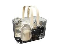 Balakaka Panier de douche portable de 5,8 L, avec trou de drainage pour le rangement des cosmétiques, panier de bain avec poignée pour salle de bain, style crème