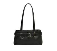 Balakaka Sac à Bandoulière PU 4L avec Fermeture éclair, Sac a main Bandoulière Femme Élégant et Polyvalent, Sac a main Femme pour Shopping Travail Voyages, Noir