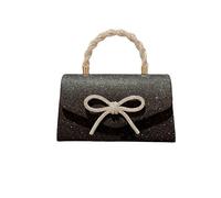 Balakaka Sac à Main Femme 21 x 12 x 5.5 cm, Mode Sacs à Main Portés Epaule avec Noeud Papillon Strass et Poignée, Elégant Accessoire de Mode Féminin, Noir