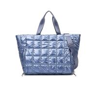 Balakaka Sac a Main Femme 35L avec Bandouliere, 3 en 1 Sac Matelassé Tote Bag avec une Poche Humide et Sèche, Grande Imperméable Sac Cabas Femme pour Voyages Fitness Yoga, Bleu Brumeux