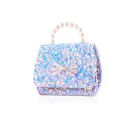 Balakaka Sac à Main pour Fille - Petit Sac à Bandoulière avec Paillettes et Nœuds - Sac Princesse Tendance pour Enfant avec Sangle Réglable