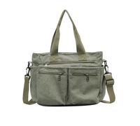 Balakaka Sac Bandoulière Femme 14 L, Cusual Multi-Poches Sac à Main avec Bandoulière Amovible, Léger Sac Porté épaule pour Le Shopping et Les Voyages, Vert Militaire
