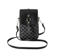 Balakaka Sac Bandoulière Femme Léger, 21x13x9 cm Rétro Petit Sac a Main Femmes avec Poche Zippée, Idéal pour Téléphone Cosmétic Accessoires, Noir