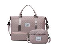 Balakaka Sac de Voyage 42 L avec Petit Trousse de Toilette 2.8 L, Imperméable Grand Sac Fourre Tout Femme Pratique pour Week-Ends avec Compartiment de Chaussures et Poche Humide， Violet