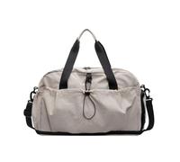 Balakaka Sac de Voyage avec Fermeture à Glissière Lisse 40 * 21 * 30cm, Sac de Nuit avec Compartiment à Chaussures et Humide, Grand Sac de Sport pour la Natation, Blanc