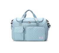 Balakaka Sac de Voyage de Grande Capacité 31L, Sac de Sport de Gym avec Compartiment à Chaussures Poche Humide, Imperméable Sac de Bagage à Main Léger pour Shopping 46×23×30 cm, Bleu Ciel
