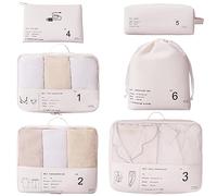 Balakaka Sac Organiseurs de Bagage 6 en 1, 1 Organisateur de Sous-vêtements, 2 Organisateurs de Vêtements, 2 Organisateurs à Petite échelle et 1 Organisateur de Chaussures,pour Vêtements Chaussures