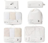 Balakaka Sac Organiseurs de Bagage 6 en 1, 1 Organisateur de Sous-vêtements, 2 Organisateurs de Vêtements, 2 Organisateurs à Petite échelle et 1 Organisateur de Chaussures,pour Vêtements Chaussures