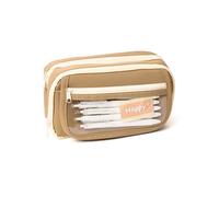 Balakaka Trousse à Crayons avec 3 Compartiments, Grande Capacité Trousse Scolaire pour 100 Crayons, Multifonctionnel Fourniture Scolaire Portable pour Enfants Femmes Hommes Collège Bureau, Café
