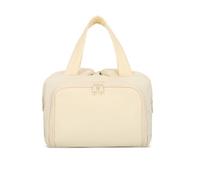 Balakaka Trousse de Toilette Femme Voyage, Léger Grande 10L Trousse de Maquillage Séparation Sec/Humide, Poches Multiples Waterproof Accessoires de Voyage pour Filles, Beige