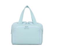 Balakaka Trousse de Toilette Femme Voyage, Léger Grande 10L Trousse de Maquillage Séparation Sec/Humide, Poches Multiples Waterproof Accessoires de Voyage pour Filles, Bleu Clair
