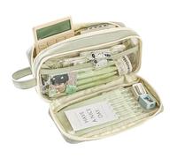 Balakaka Trousse Scolaire pour 85 Stylos, Trousse à Crayons Grande Capacité,Sac à Crayons avec Manipuler pour Filles Garçons avec 2 Compartiments pour Enfants étudiants, Vert