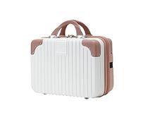 Balakaka Vanity Case de Voyage Femme Trousse de Toilette Rigide Portable Imperméable Trousse de Maquillage avec Nervures, Vanity Abs Trousse à Cosmétiques Rigide pour Vacances Voyager