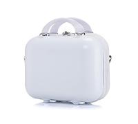 Balakaka Vanity Case de Voyage pour Femmes et Filles, Rigide Vanity Case avec Poignée Souple, Portable Imperméable Trousse de MaquillageBlanc Laiteux