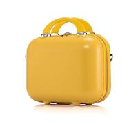 Balakaka Vanity Case de Voyage pour Femmes et Filles, Rigide Vanity Case avec Poignée Souple, Portable Imperméable Trousse de MaquillageOrange