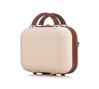 Balakaka Vanity Case de Voyage pour Femmes et Filles, Rigide Vanity Case avec Poignée Souple, Portable Imperméable Trousse de MaquillageBrun