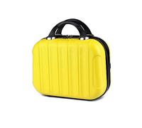 Balakaka Vanity Femme 10L, Léger Portable avec Poignée, 14 Pouces ABS Case Rigide Peut être Accroché aux Bagages, Jaune Citron