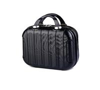 Balakaka Vanity Femme 10L Léger Portable Voyage avec Poignée, 14 Pouces ABS Rigide Noir