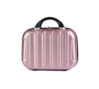 Balakaka Vanity Femme 10L Léger Portable Voyage avec Poignée, 14 Pouces ABS Rigide Or Rose