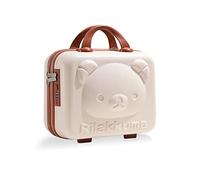 Balakaka Vanity Rigide 30x15x23 cm, Portable Vanity Fille Femme10L avec Code Poignée, Imperméable et Résistant à l'usure Valise de Toilette pour Voyage, Beige