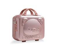 Balakaka Vanity Rigide Femme Vanity Fille 10L, Vanity Case Rigide avec Code Mini Valise Rangement avec Poignée, Portable Vanity Voyage Valise de Toilette Imperméable et Résistant à l'usure Or Rose