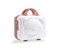 Balakaka Vanity Rigide 30x15x23 cm, Portable Vanity Fille Femme10L avec Code Poignée, Imperméable et Résistant à l'usure Valise de Toilette pour Voyage, Or Blanc
