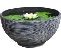 BALAMLB Planteur De Bol De Lotus, Pot De Plante Flottante, Grand Jardinière De Bol De Lotus Exquis, Extérieur Rond Succulent Pots De Lys pour Bureaux, Salles De Banquet, Salons,35×16.5×18cm Gray