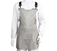 BALAMLB Tablier De Boucher en Acier Inoxydable Résistant Aux Coupures en Cotte De Mailles,Bavette De Sécurité Résistant Aux Coups De Couteau,Bretelles Réglables,Vêtements De Travail De Chef W55xL80cm