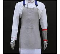 BALAMLB Tablier Tablier De Boucher en Acier Inoxydable Résistant Aux Coupures en Cotte De Mailles, Bavette De Travail De Sécurité, Tablier Résistant Aux Coups De Couteau,Chef, Ouvrier W55xL70cm