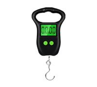 Balance à bagas numérique portative, 50Kg 10g, hameçon suspendu, ruban à mesurer, écran LCD rétro-éclairé(Big hook)