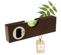 Balance à bulle en bois 15 cm - 1 pièce - Avec décapsuleur - Mesure précise avec petite balance de maçon - Appareil de mesure pratique