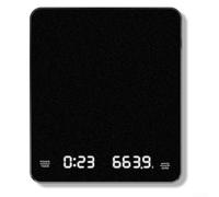 Balance à café avec minuterie pour USB C rechargeable Noir | Précision de 0,1 g, capacité de 3 kg, minuterie intégrée, pour un rapport d'infusion parfait, pesée précise