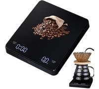 Balance À Café Avec Minuteur,avec Minuteur Affichage LED de Précision et Rechargeable,Balance à Café Numérique de Pesée - pour Pour Over Pesée Pâtisserie Cuisine Maison Appartement Restaurant