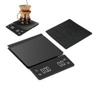 Balance à café expresso rechargeable - capteur haute précision, balance à café américaine numérique de 3 kg/0,1 g | tampon en silicone imperméable, minuterie de préparation professionnelle Pe