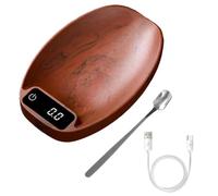 Balance À Café Numérique Précise portable mini rechargeable écran LCD | Balance à Café Portable Pour Cuisine Aliments Grains Thé En Vrac Café Pâtisserie Boisson Artisanale Poudre Couleur acajou