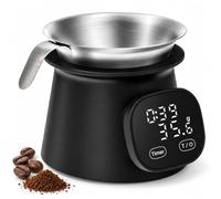 Balance à café numérique rechargeable avec minuterie, précision 0,1 g | Pèse le café et temps d'extraction, mode d'arrêt automatique intelligent, affichage à double unité